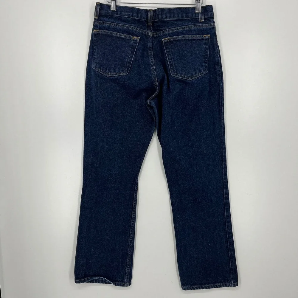 Old Navy Blue Jeans Womens 12 Regular Bootcut Dark Rinse Denim‎ 100% Cotton Vtg